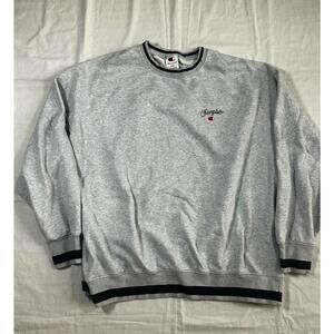 Champion Men's XXL University Script Sweatshirt Light Heather Gray EUC